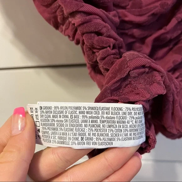 Madeline & Monroe Purple Floral Puff Sleeve Ruched Top Y2K - Picture 5 of 8